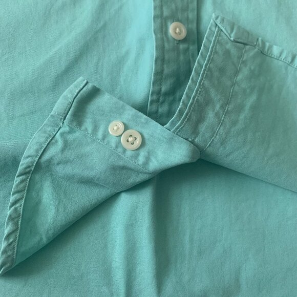 Ralph Lauren Dress Shirt Teal Polo Pony Horse Coastal Grandma Prep Academia - Picture 5 of 11